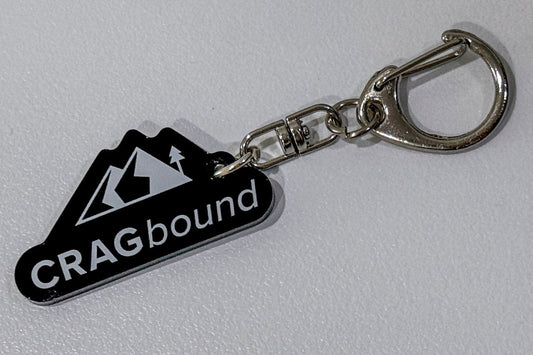 CragBound Logo Acrylic Keychain Black