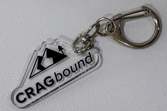 CragBound Logo Acrylic Keychain Transparent